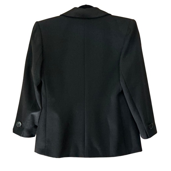 VTG YSL Yves Saint Laurent Encore Womens Black Blazer Sz 12 Old Money Quiet Lux - Picture 8 of 9